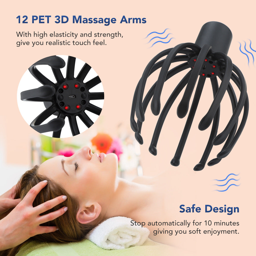 Electric hand free head massager