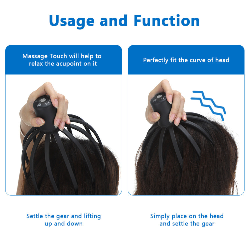 Electric hand free head massager